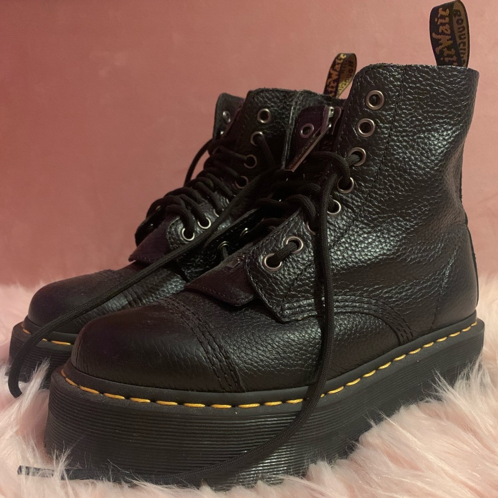 Dr. Marten Napa Leather Platform Boots